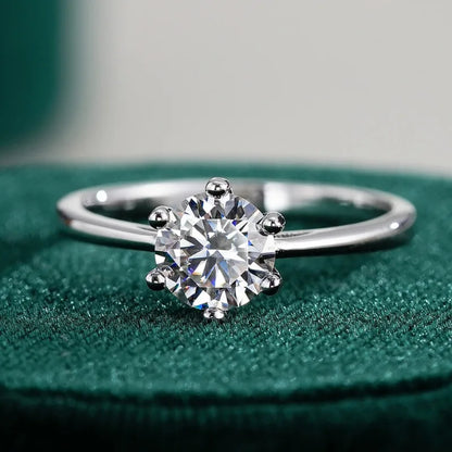 18K White Gold Women Engagement Wedding Band 0.5/0.8/1/2/3CT VVS1 D Color Moissanite Diamond Girl Birthday Gift PT950 Wife Rings