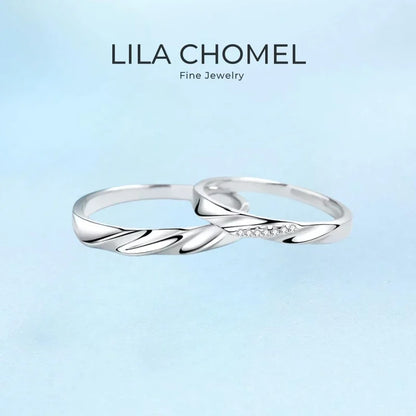 Engagement 18K White Gold Men Women Wedding Band Lover Moissanite Diamond Girl Birthday Gift Couple Rings Unisex Valentine's Day