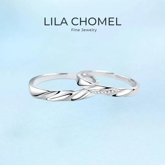 Engagement 18K White Gold Men Women Wedding Band Lover Moissanite Diamond Girl Birthday Gift Couple Rings Unisex Valentine's Day