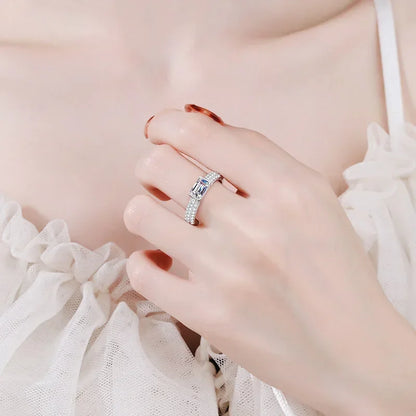 Engagement Rings PT950 Platinum Women Wedding Band 1CT VVS1 D Color Moissanite Diamond Birthday Gift Girlfriend Valentine's Day
