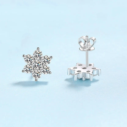 GIRL Birthday Gift PT950 Platinum Stud Earrings Valentine's Day 1.4CT Moissanite Diamond Christmas Gift WOMEN WEDDING JEWELRY