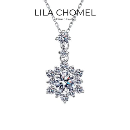 WOMEN Valentine's Day 18K White Gold Wedding Necklaces 1CT Moissanite Diamond Pendant Girl Birthday Gift PT950 Platinum Jewelry