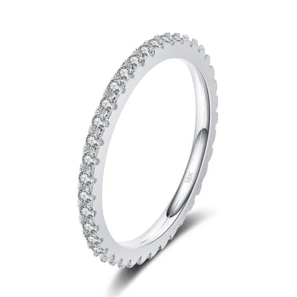 Engagement Women 18K White Gold Wedding Rings 0.57CT Moissanite Diamond Girl Birthday Gift Daughter PT950 Platinum Fine Jewelry