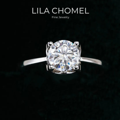 Lover Valentine's Day 18K White Gold Girl Birthday Gift 0.5/1/2/3CT Moissanite Diamond Wedding Band PT950 Platinum Women Rings