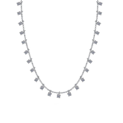 Valentine's Day 18K White Gold Women Wedding Necklaces 3/9CT Moissanite Diamond Pendant PT950 Platinum Girl Birthday Gift Party