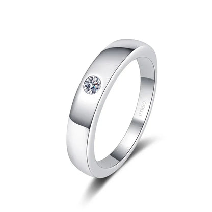 Engagement Rings PT950 Platinum Women Wedding Band Daughter 0.1Carat Moissanite Diamond Birthday Gift Girlfriend Valentine's Day
