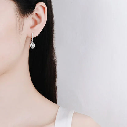 Engagement PT950 Platinum Drop Earrings Women Wedding 1/2CT Moissanite Diamond Valentine's Day Girl Birthday Gift Fine Jewelry