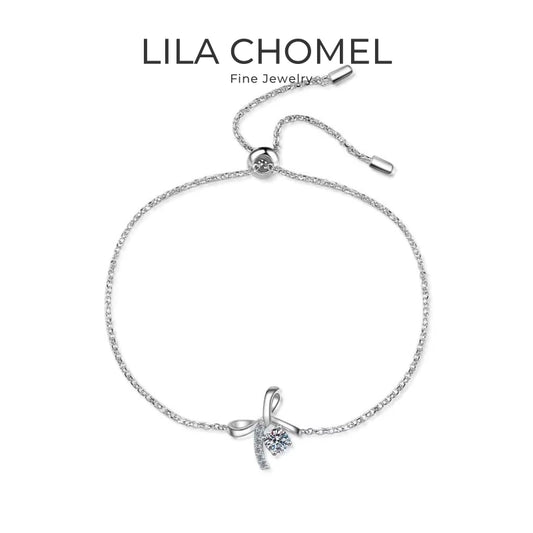 Girl Valentine's Day White Gold 18K Butterfly Bracelets Birthday Gift Women Moissanite Diamond PT950 Platinum Wedding Jewelry