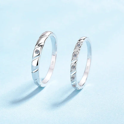 18K Rose White Gold Lover Women Men Moissanite Diamond Engagement Wedding Band Girlfriend Birthday Gift PT950 Platinum Rings