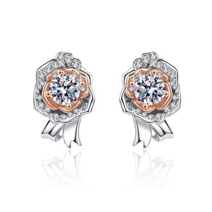 Wedding Party Daughter Fine Jewelry PT950 Platinum Stud Earrings for Women Moissanite Diamond 0.5/1ct Flower Girl Birthday Gift