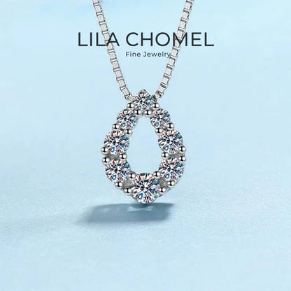 Engagement Platinum PT950 Necklaces Women Wedding Fine Jewelry Daughter Adult's Day 0.62CT Moissanite Diamond Girl Birthday Gift