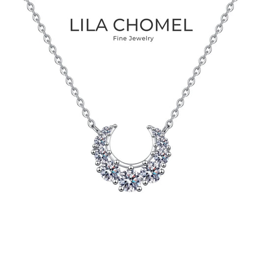 Lady Birthday Gift 18K White Gold Women Wedding Necklaces 0.66CT Moissanite Diamond Daughter PT950 Platinum Girl Valentine's Day