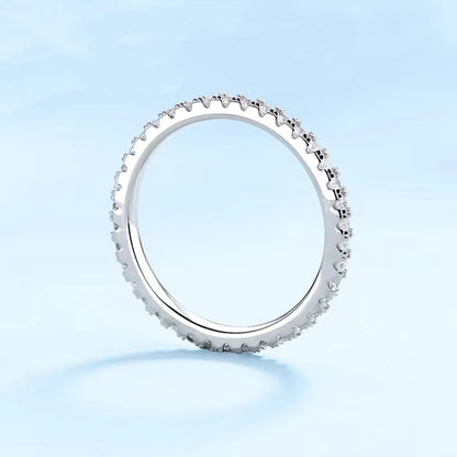 Engagement Women 18K White Gold Wedding Rings 0.57CT Moissanite Diamond Girl Birthday Gift Daughter PT950 Platinum Fine Jewelry