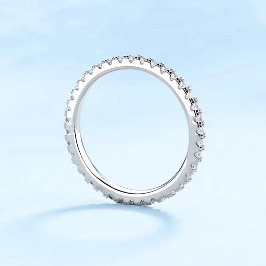 Engagement Women 18K White Gold Wedding Rings 0.57CT Moissanite Diamond Girl Birthday Gift Daughter PT950 Platinum Fine Jewelry