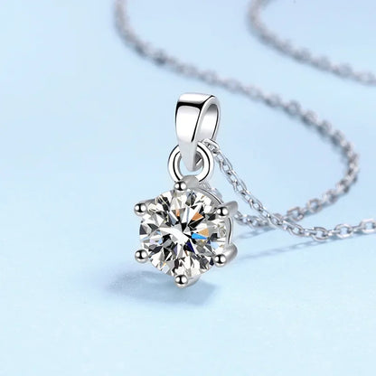 Valentine's Day 18K White Gold Women Wedding Necklaces 0.5/1/2/5CT Moissanite Diamond PT950 Platinum Pendant Girl Birthday Gift