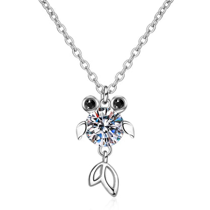Luxury Platinum Pt950 cute fish Pendant for Women designer Moissanite Diamond Necklace birthday party Fine Jewelry girls Gift