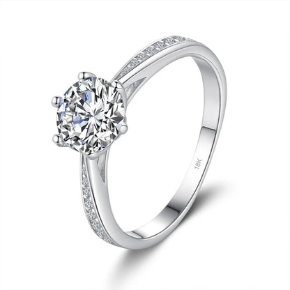 Engagement 18K White Gold Women Wedding Band 0.5/1/2/3CT Moissanite Diamond Birthday Gift PT950 Platinum Girl Valentine's Day