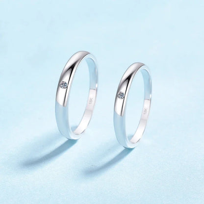 18K White Rose Gold Moissanite Engagement Women Men Wedding Band Valentine's Day Couple PT950 Platinum Girl Valentine's Day Lover Rings