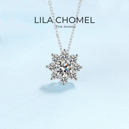 Wedding 18K White Gold Necklaces to Girlfriend Birthday Gift 1/2ct Moissanite Diamond Pendant Women Engagement Girl Fine Jewelry