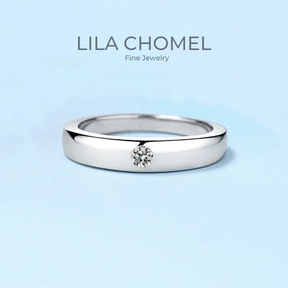 Engagement Rings PT950 Platinum Women Wedding Band Daughter 0.1Carat Moissanite Diamond Birthday Gift Girlfriend Valentine's Day