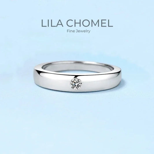 Engagement Rings PT950 Platinum Women Wedding Band Daughter 0.1Carat Moissanite Diamond Birthday Gift Girlfriend Valentine's Day