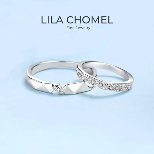 Engagement PT950 Platinum Women Men Couple Rings Valentine's Day Unisex 0.48CT Moissanite Diamond Lovers Wedding Band Girlfriend