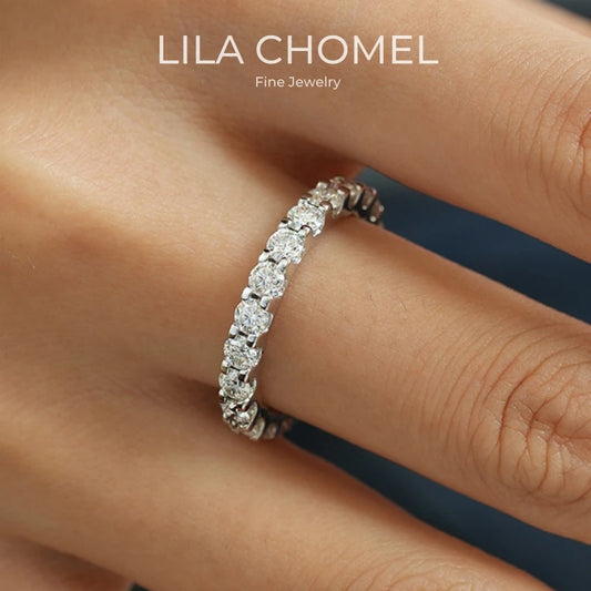Party Fine Jewelry 18K White Gold Girl Valentine's Day Rings 0.1CT Moissanite Diamond Women Birthday Gift PT950 Platinum Wedding