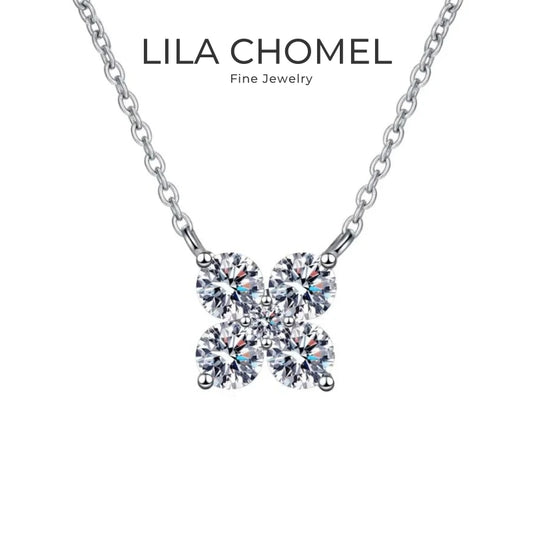 Women Valentine's Day 18K White Gold Girl Necklaces 1.26CT Moissanite Diamond Wedding PT950 Platinum Fine Jewelry Birthday Gift