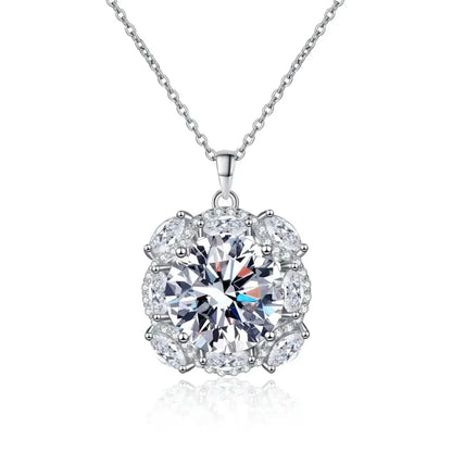 Girlfriend Birthday Gift PT950 Platinum Necklaces Women 10Carat D Color Moissanite Diamond Pendant Daughter Wedding Fine Jewelry